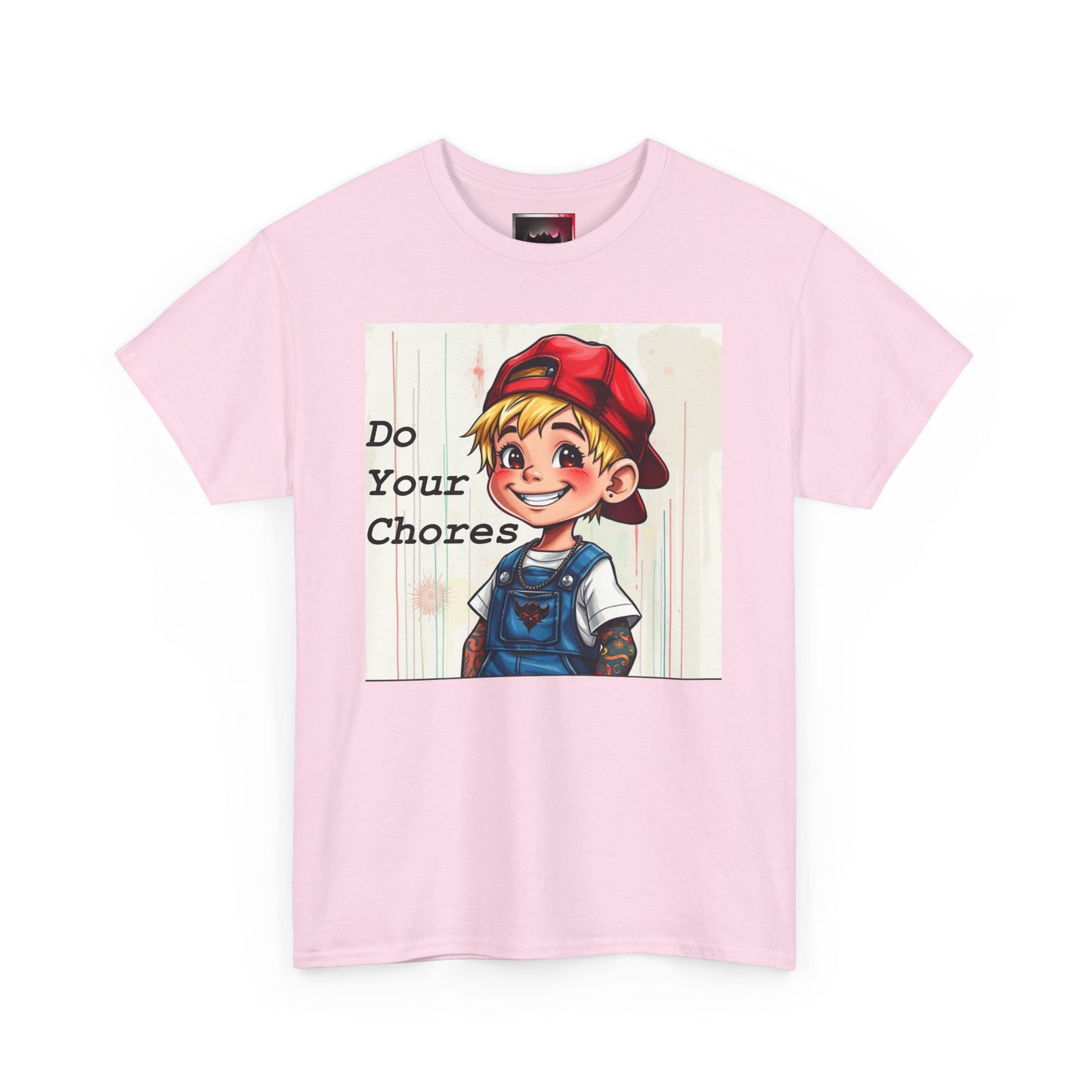 "Do your Chores" Fun, Dark-humour - Quirky Unisex Heavy Cotton T-Shirt, Positive Affirmations, Home & Play