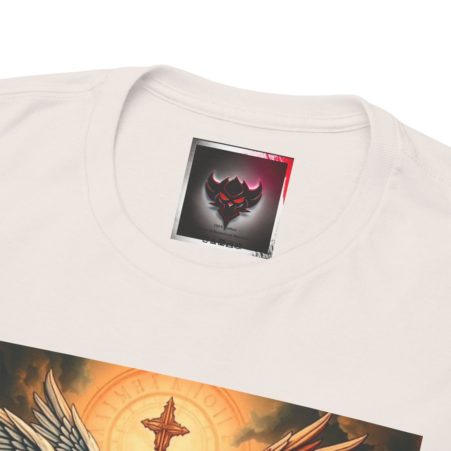 Angels & Demons Graphic Tee — 'Heavenly Musical' Vintage Gothic Art Shirt