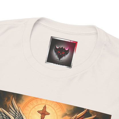 Angels & Demons Graphic Tee — 'Heavenly Musical' Vintage Gothic Art Shirt