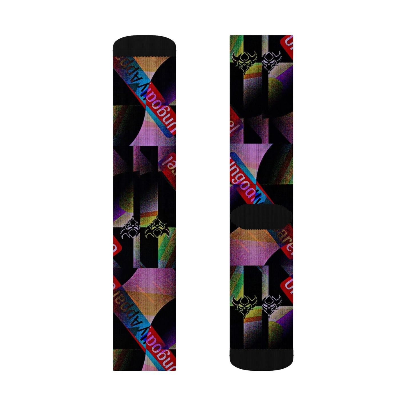 Abstract Neon Pattern Sublimation Socks