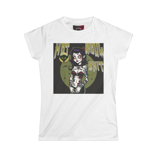 "Hot Ghoul Shit" Gothic Women's Tee, Halloween T-Shirt, Punk Style Top, Alternative Fashion Shirt, Unique Graphic Tee, Casual Wear