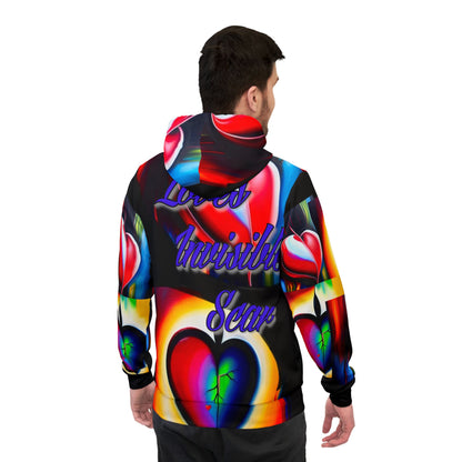 "Heartache: Love's Invisible Scar" Athletic Hoodie - Colorful Heart Design - Perfect for Valentine's Day and Fitness Lovers