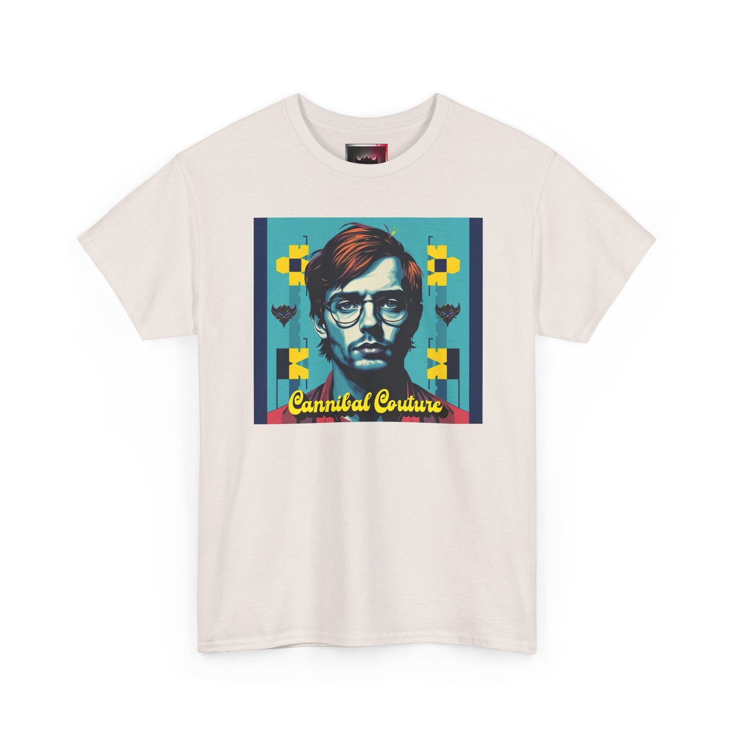 "Cannibal Couture" Unisex Heavy Cotton Tee - Retro Vibe Shirt, Casual Wear, Gift for Him/Her, Unique Graphic Tee, Halloween Costume