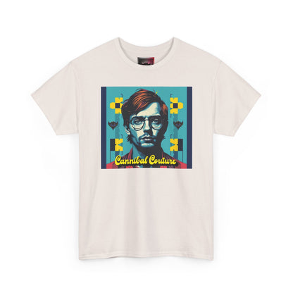 "Cannibal Couture" Unisex Heavy Cotton Tee - Retro Vibe Shirt, Casual Wear, Gift for Him/Her, Unique Graphic Tee, Halloween Costume