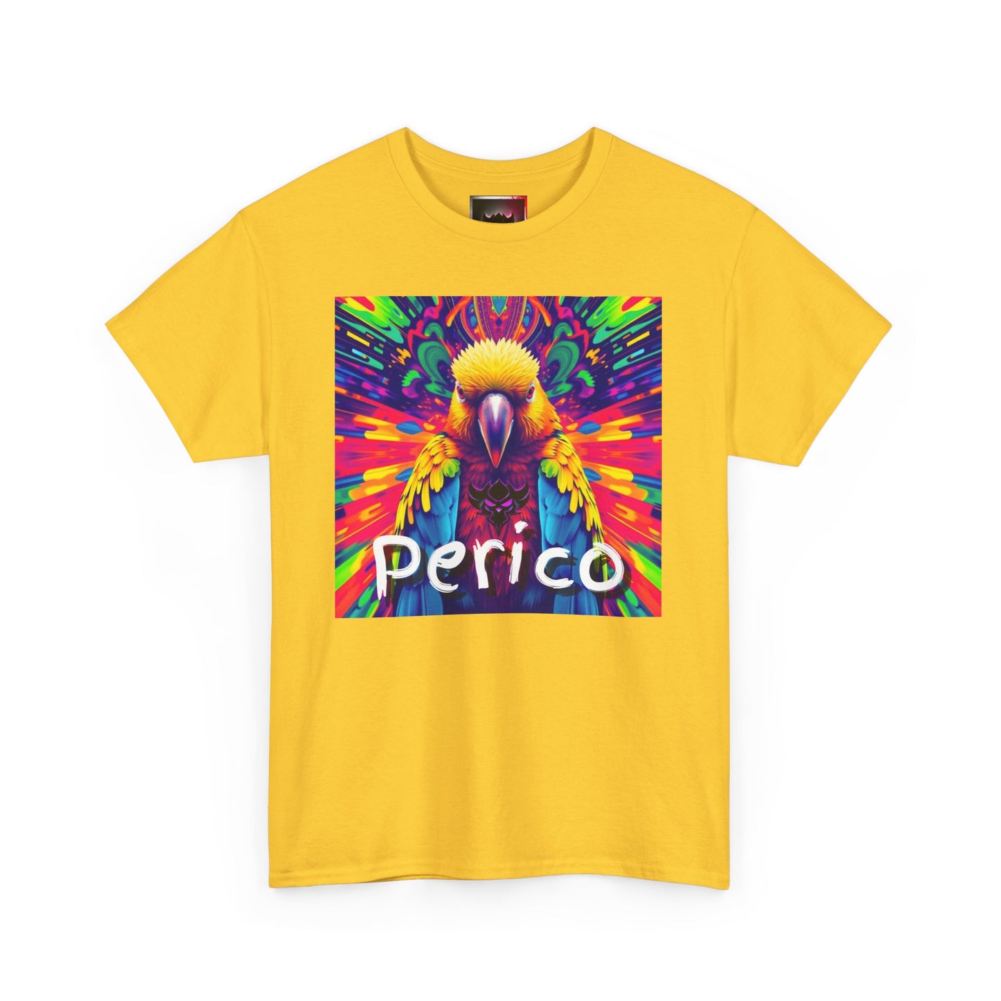 "Perico" Colorful Parrot Unisex Heavy Cotton Tee - Vibrant Tropical Shirt