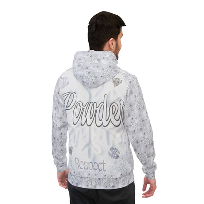 Money Powder Respect Snowflake Hoodie — White Winter Athletic Pullover