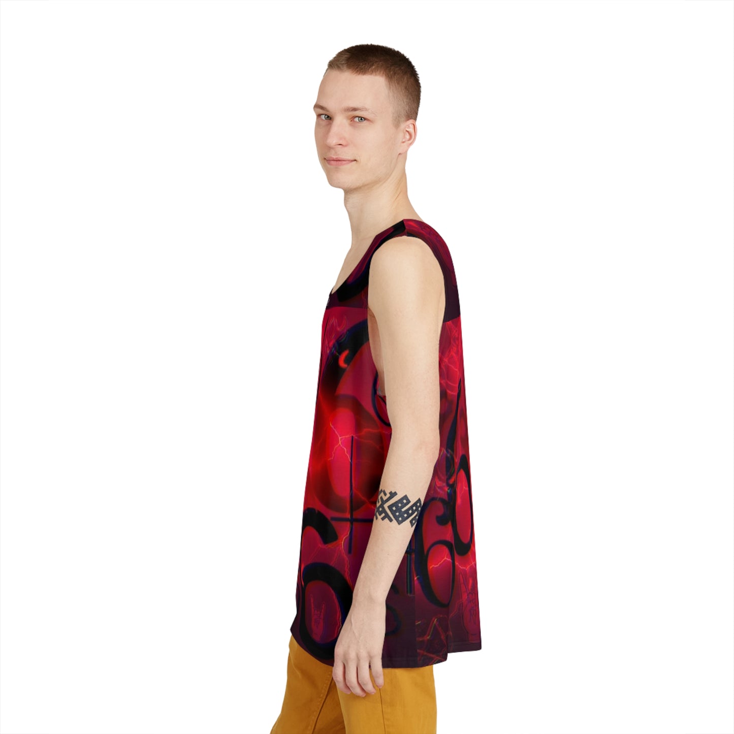 Men's Tank Top — Red Occult 666 All-Over Print