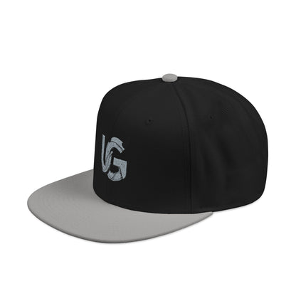Embroidered 'UG' Snapback Hat — Streetwear Flat Brim Cap
