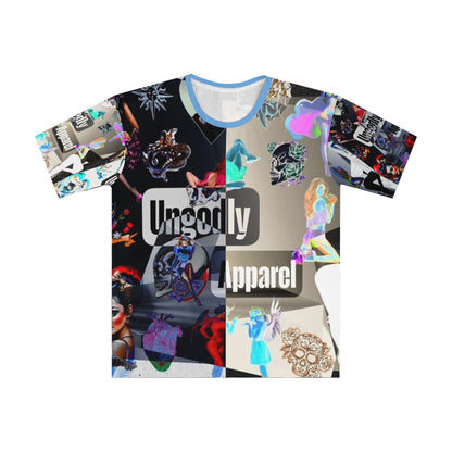 Ungodly Apparel Collage Graphic T‑Shirt — All‑Over Print Men's Loose Tee