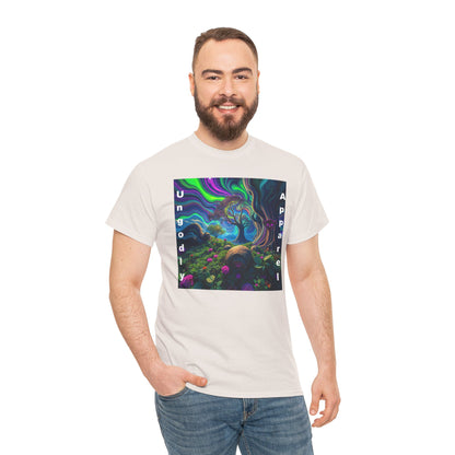 Ungodly Apparel Unisex Heavy Cotton Tee - Vibrant Nature Design