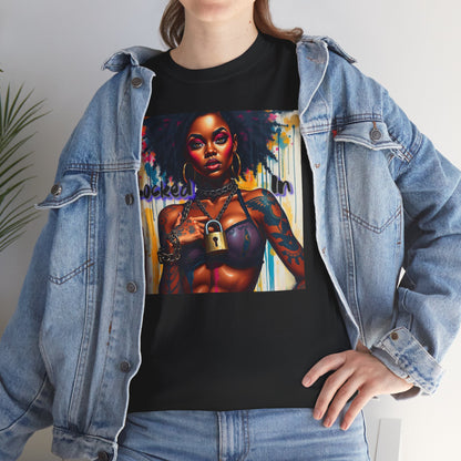 Empowered Art Unisex Heavy Cotton Tee - "Locked In" Design BLK