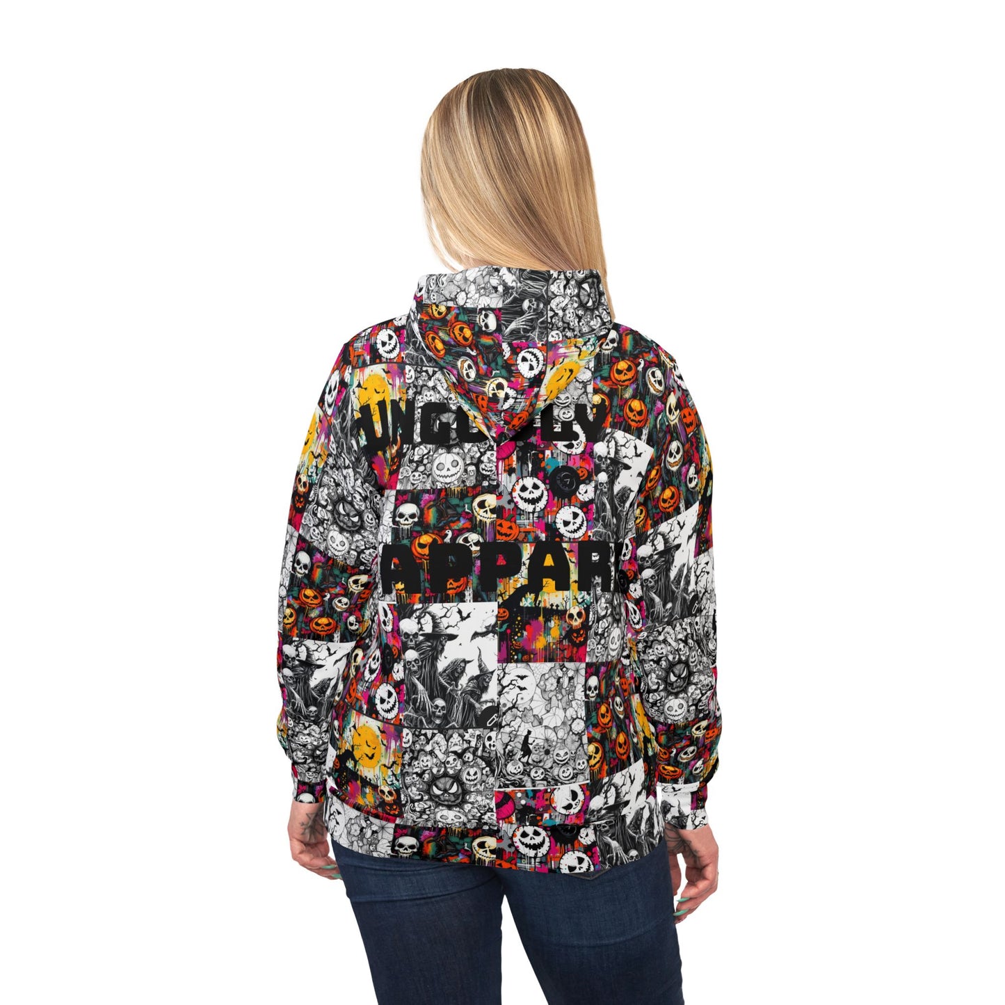 Horror Patchwork Style Hoodie