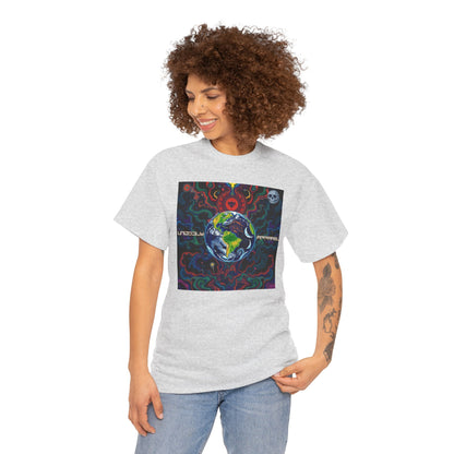 Unisex Heavy Cotton Tee - Vibrant "Ungodly Earth" Design for Nature Lovers