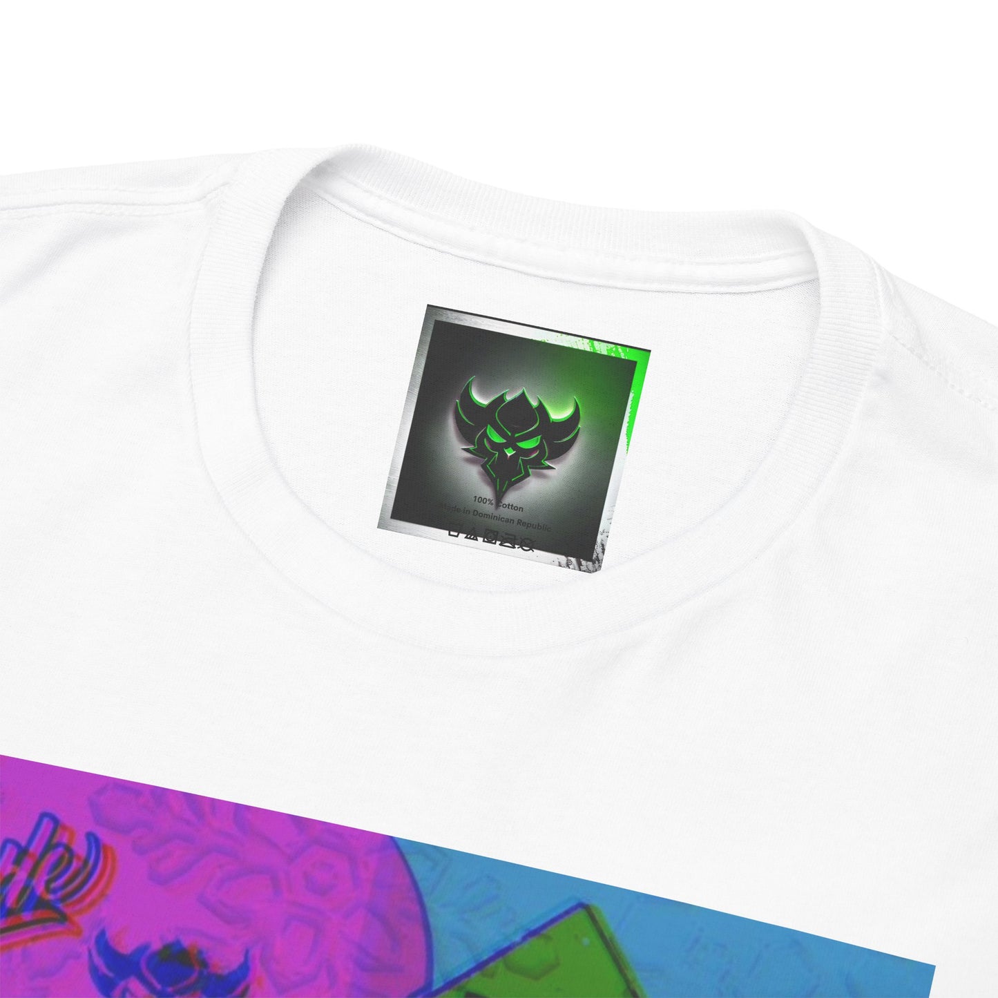 Abstract Pop-Art Graphic Tee — 'Apparel' Color Block Design