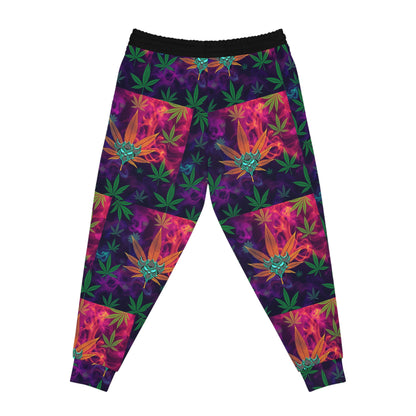 Vibrant Cannabis Graphic Joggers for Active Comfort