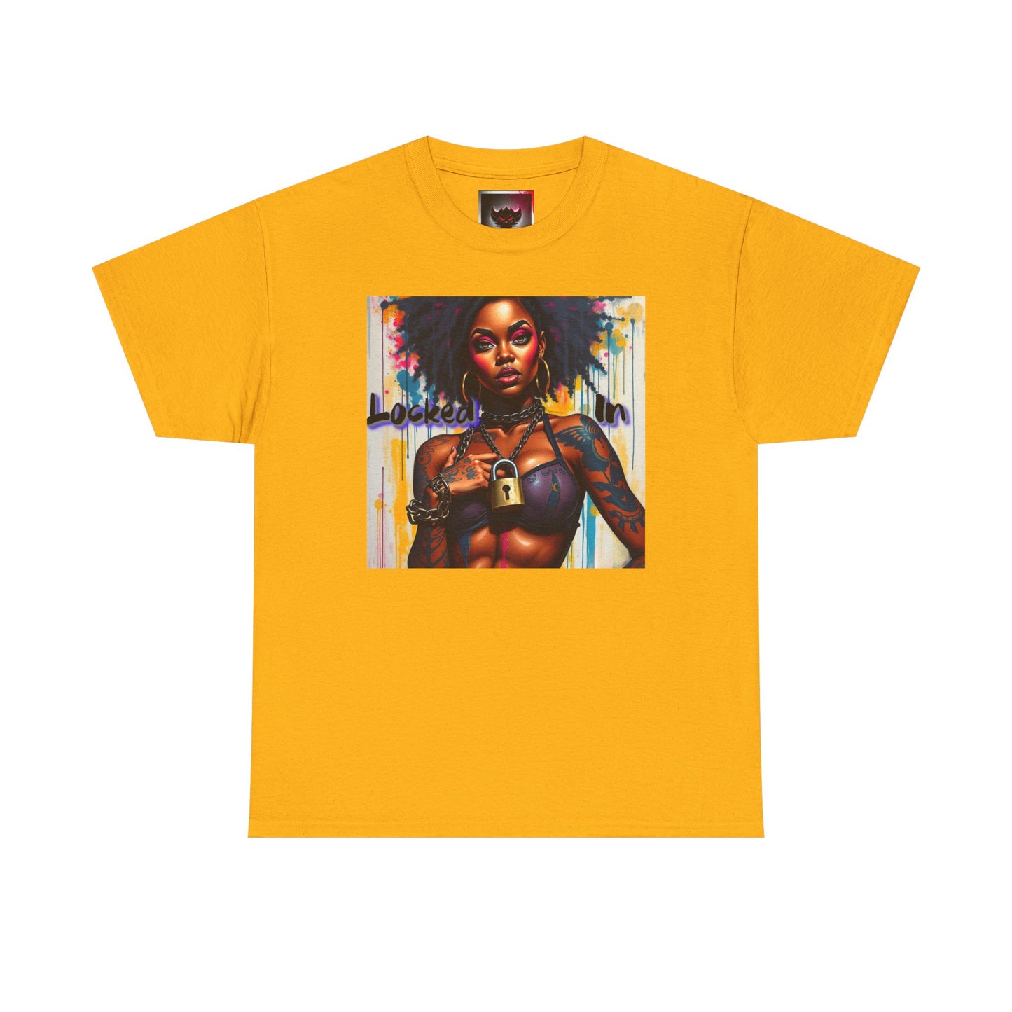 Empowered Art Unisex Heavy Cotton Tee - "Locked In" Design BLK