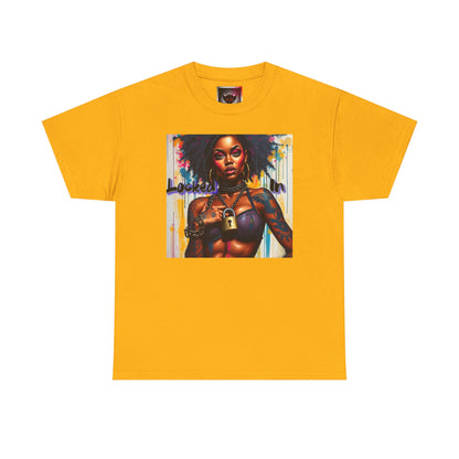 Empowered Art Unisex Heavy Cotton Tee - "Locked In" Design BLK