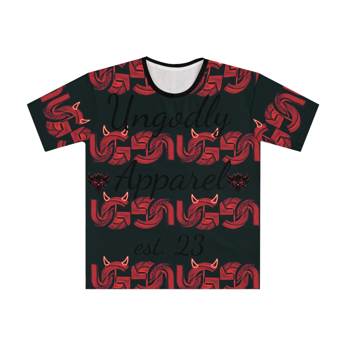 Men's T-Shirt — Ungodly Apparel UG Red Serpent Pattern