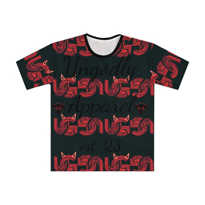 Men's T-Shirt — Ungodly Apparel UG Red Serpent Pattern
