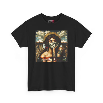 Angel Portrait Graphic Tee — 'Ungodly Apparel' Streetwear T-Shirt