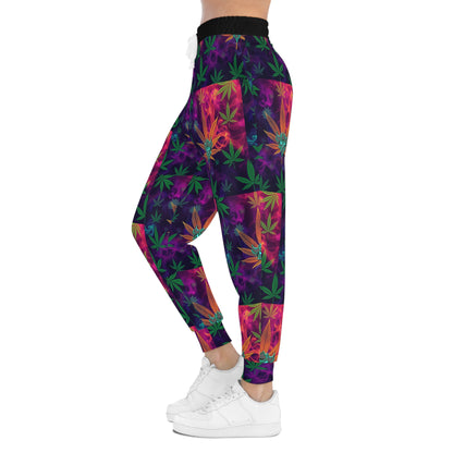 Vibrant Cannabis Graphic Joggers for Active Comfort