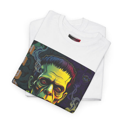 "High and Haunted" Frankenstein Tee, Unisex Graphic Shirt, Halloween Apparel, Spooky Gift, Horror Movie Merchandise, Party Outfit