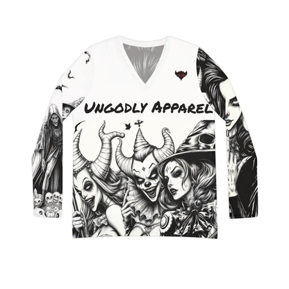 Gothic Women's Long Sleeve Shirt, Dark Aesthetic Top, Alternative Fashion Tee, Witchy Apparel, Unique Gift for Her, Statement V-neck