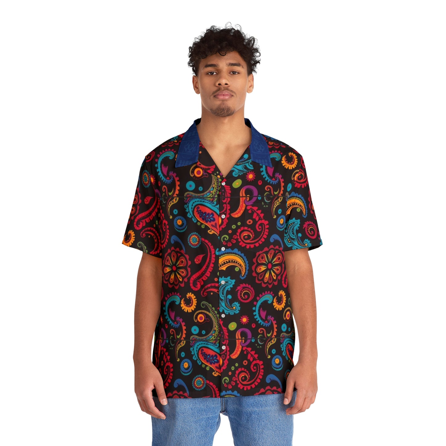 Men's Paisley Hawaiian Shirt — Colorful Retro Vacation Shirt