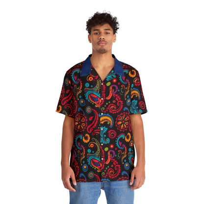Men's Paisley Hawaiian Shirt — Colorful Retro Vacation Shirt