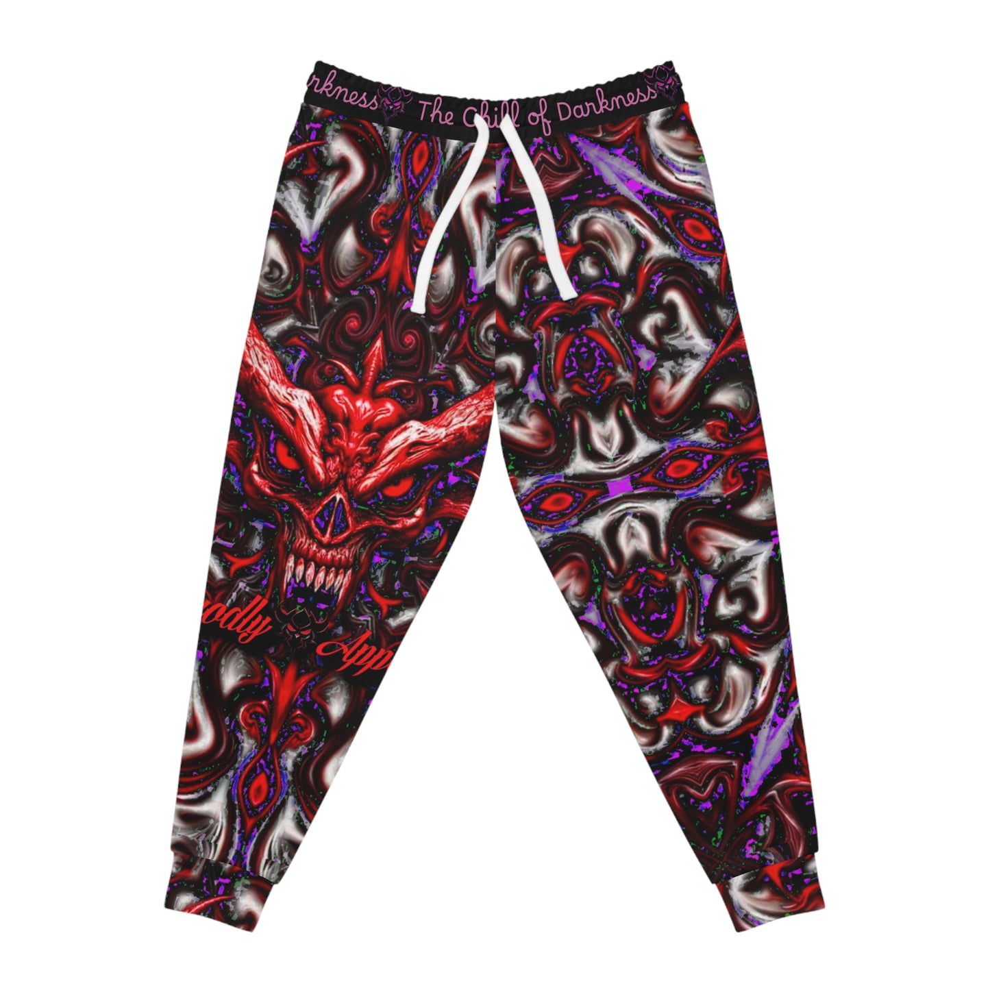 "The Chill of Darkness" Ready to Conquer Athletic Joggers – Dark and Edgy Skull Design