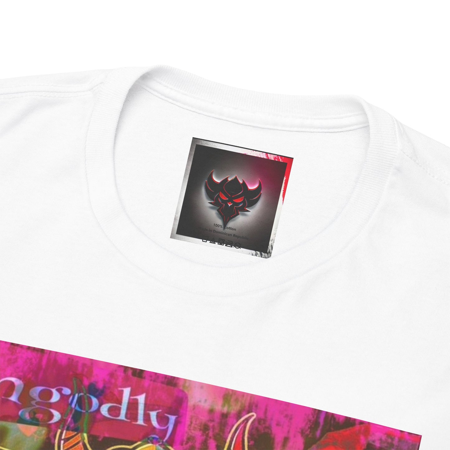 Psychedelic Skate Hoodie Kid Graphic Tee — "Ungodly Apparel Demon Mascot" Streetwear