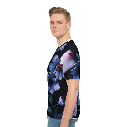 Stylish Floral Graphic T-Shirt - 'FULL BLOOM ZERO SHAME' Design