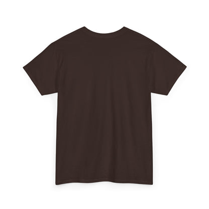Retro Ungodly Apparel Flame Script Tee — Brown UG Link Pattern Graphic T-Shirt