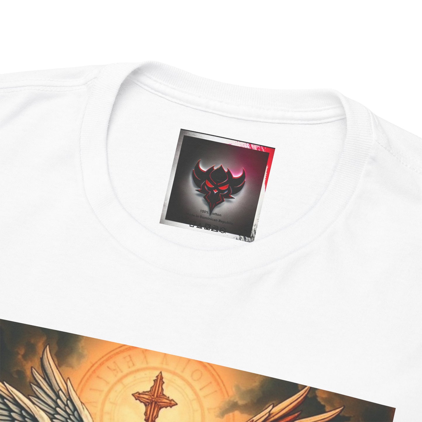 Angels & Demons Graphic Tee — 'Heavenly Musical' Vintage Gothic Art Shirt