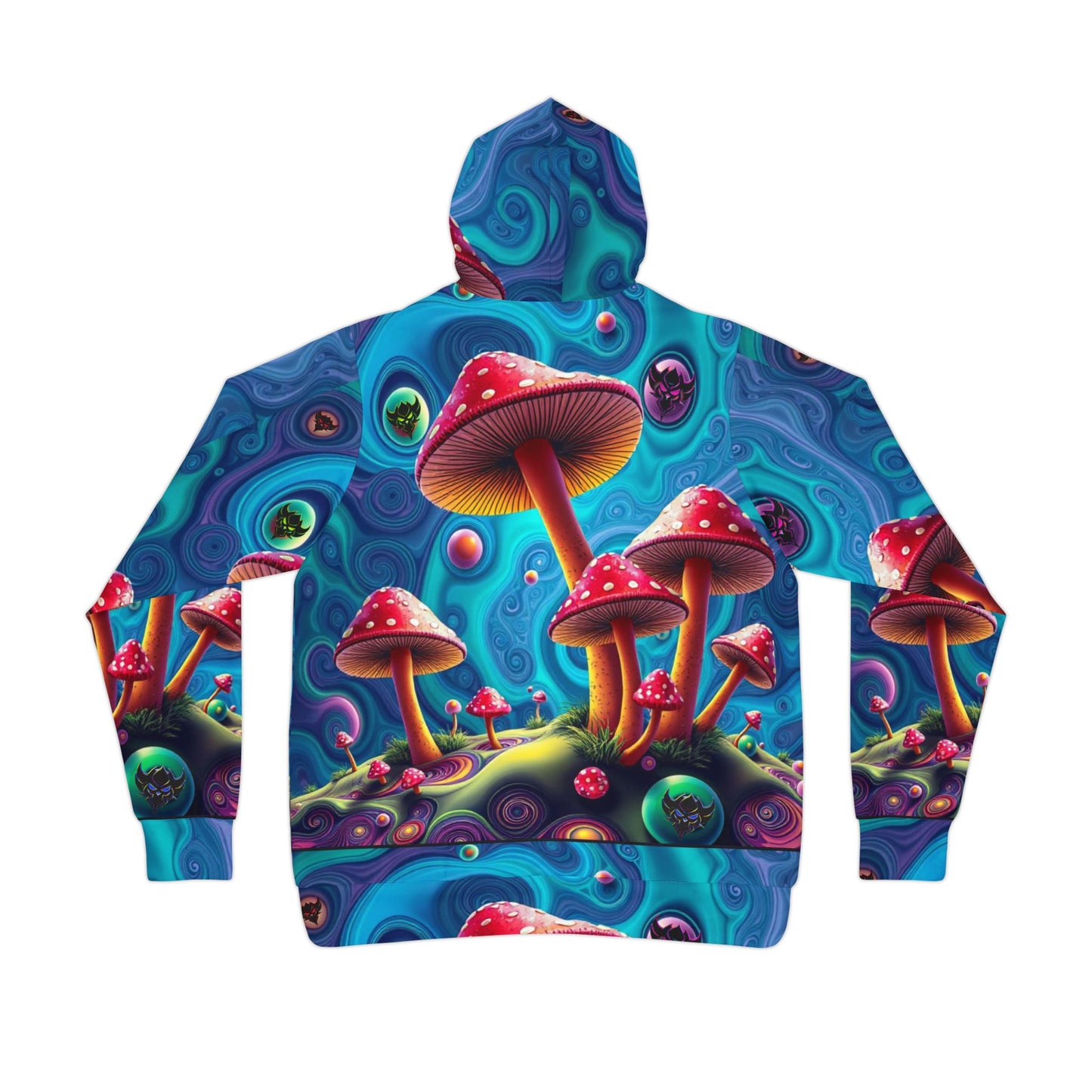 Psychedelic Mushroom Athletic Hoodie - Vibrant Outdoor Style