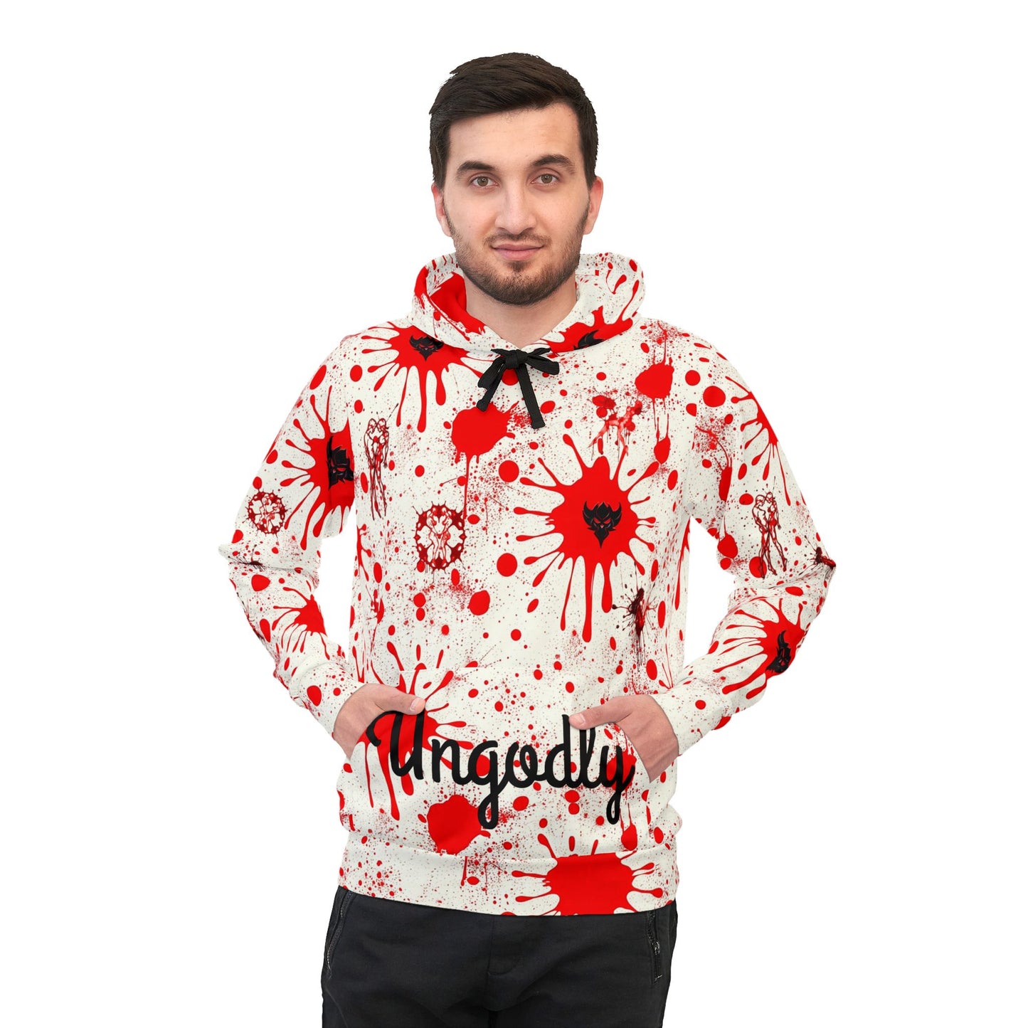 Bloodbath Bold Graphic Athletic Hoodie | Streetwear, Casual Wear, Gift for Him/Her, Unique Fashion, Everyday Comfort