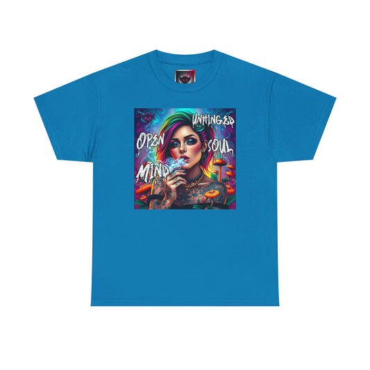 "Open Mind Unhinged Soul" Graphic Tee - Unisex Heavy Cotton Tee