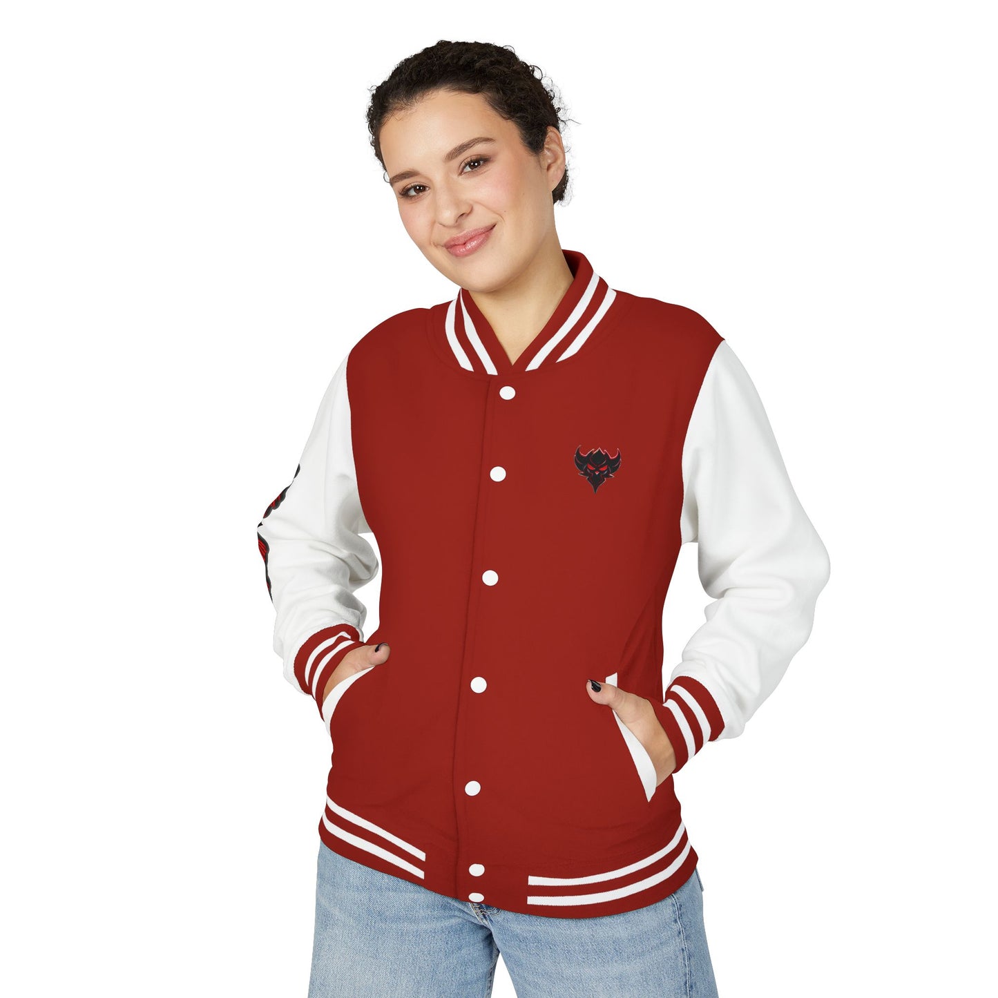 Ungodly Letterman Jacket — Gothic Broken Heart Rose Varsity Jacket