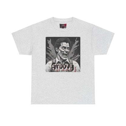 Groovy Unisex Heavy Cotton TShirt- Perfect for Retro Vibes and Halloween Celebrations