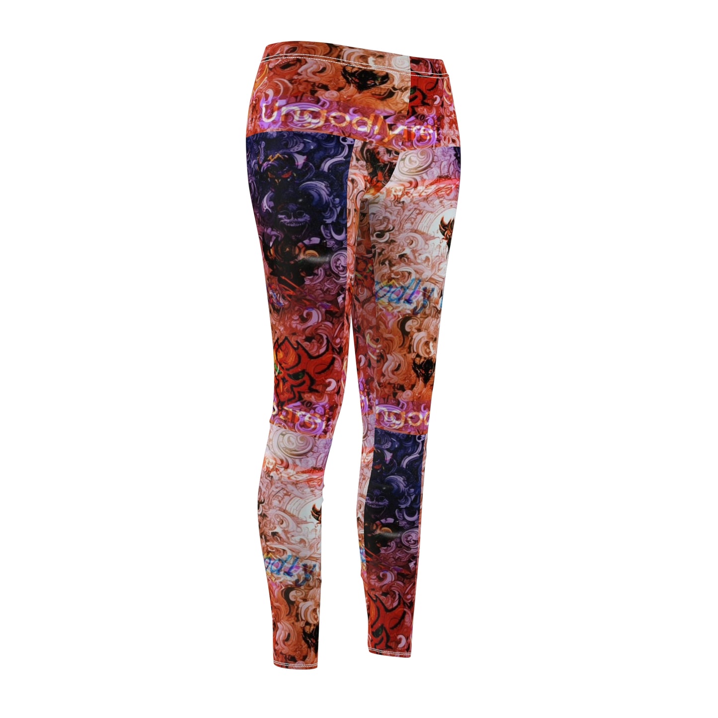 Demon Colorful Women's Cut & Sew Leggings - Trendy & Comfortable Activewear