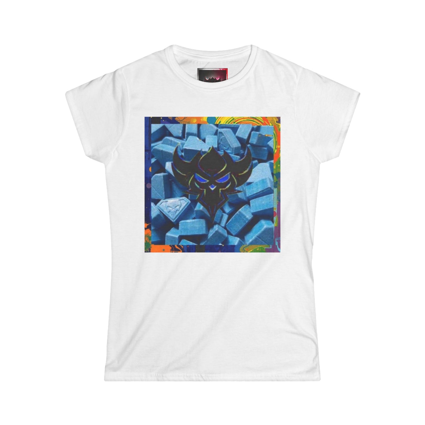 "Ungodly X Apparel Blues" Vibrant Graphic Women's T-Shirt - Colorful Casual Wear, Unique Gift, Everyday Fashion, Art Tee, Summer Style
