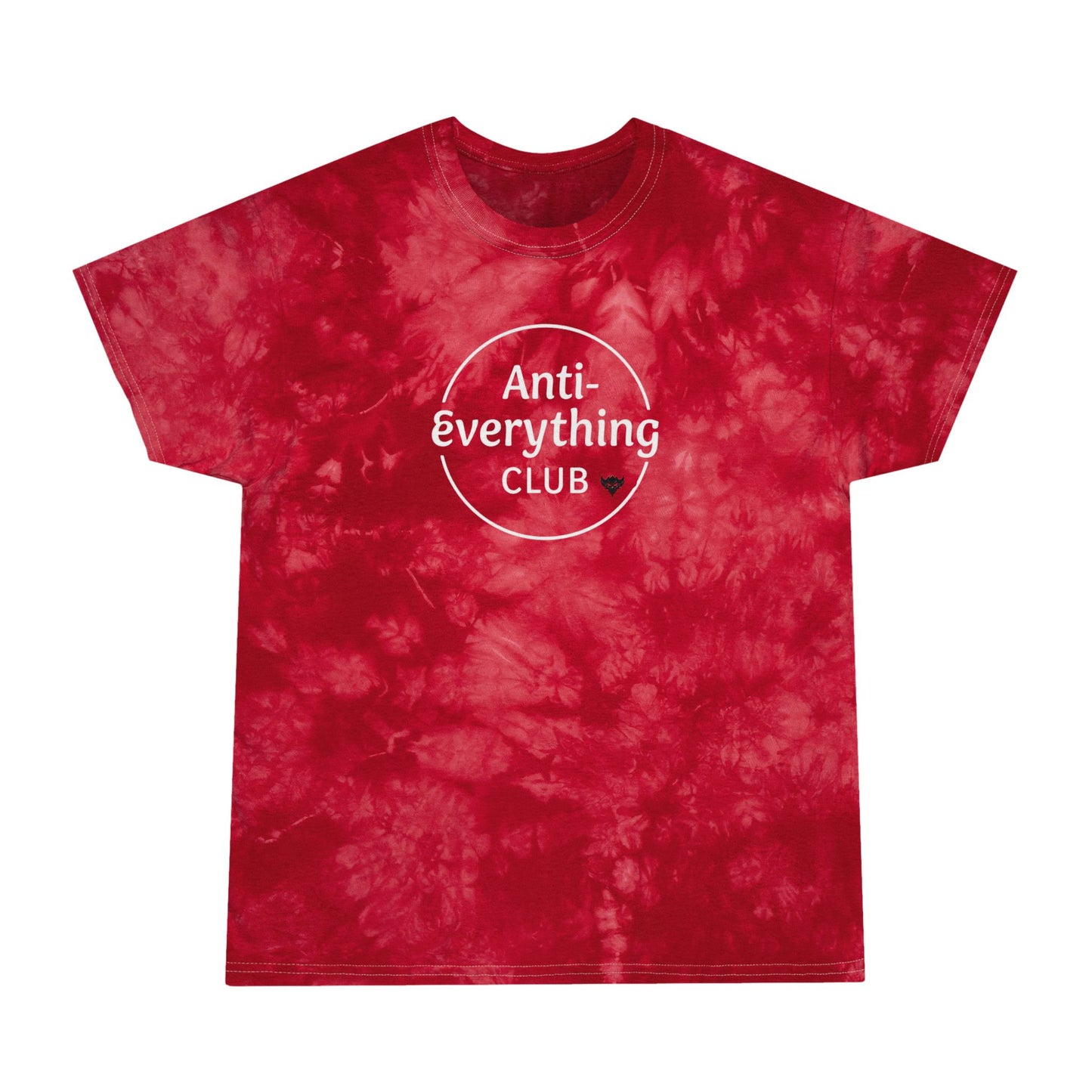 Chic Tie-Dye Tee, "Anti-Everything Club Shirt", Casual Summer Fashion, Boho Style Gift, Festival Wear, Unique Statement Tee