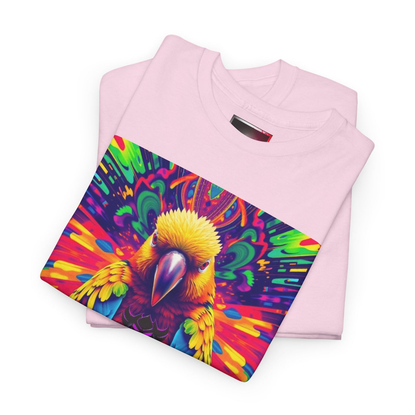 "Perico" Colorful Parrot Unisex Heavy Cotton Tee - Vibrant Tropical Shirt