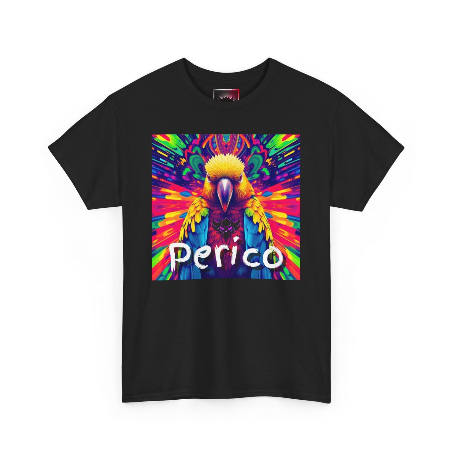"Perico" Colorful Parrot Unisex Heavy Cotton Tee - Vibrant Tropical Shirt