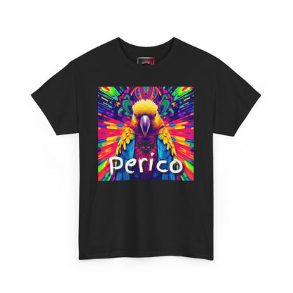 "Perico" Colorful Parrot Unisex Heavy Cotton Tee - Vibrant Tropical Shirt