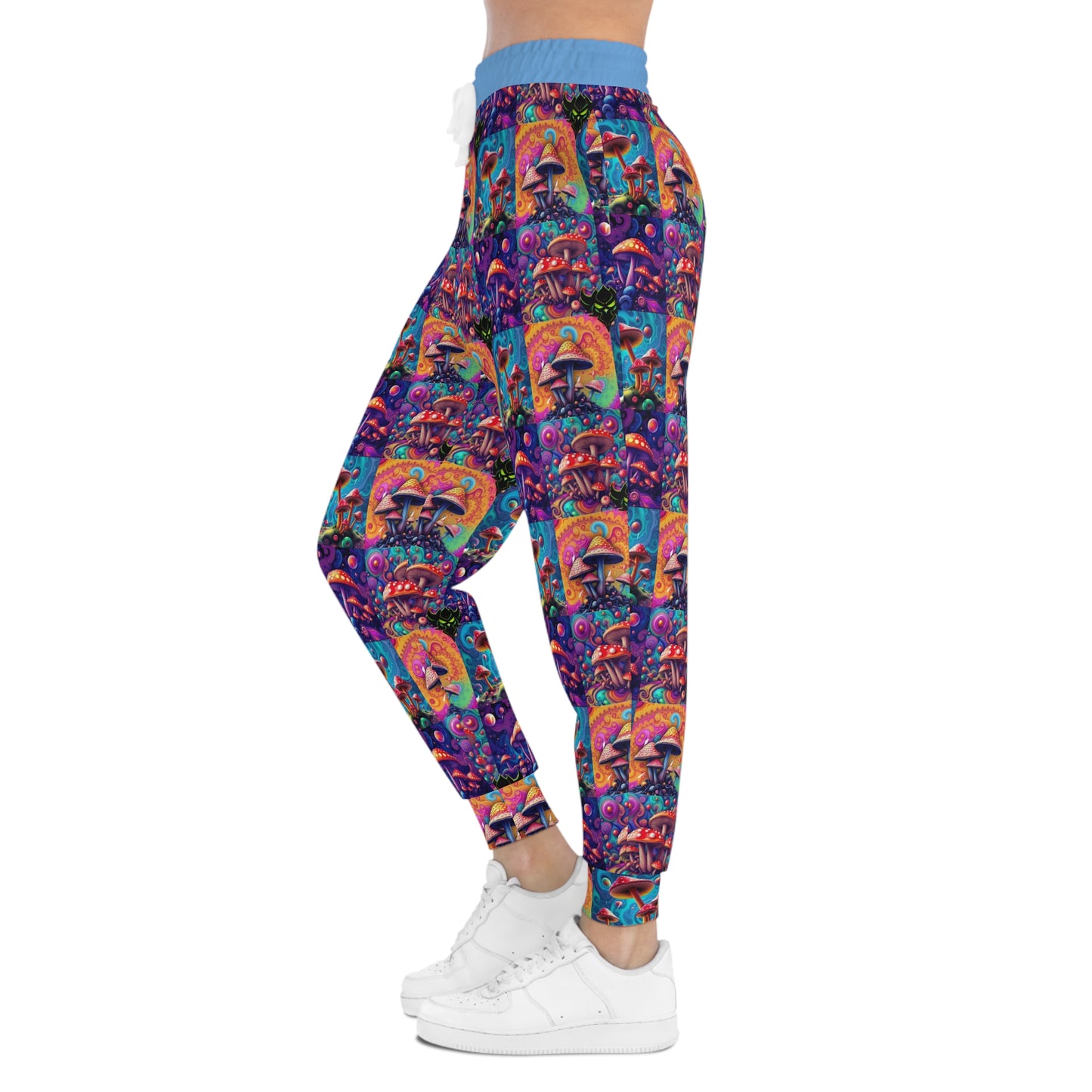 Colorful Mushroom Pattern Athletic Joggers - Funky & Cozy Activewear