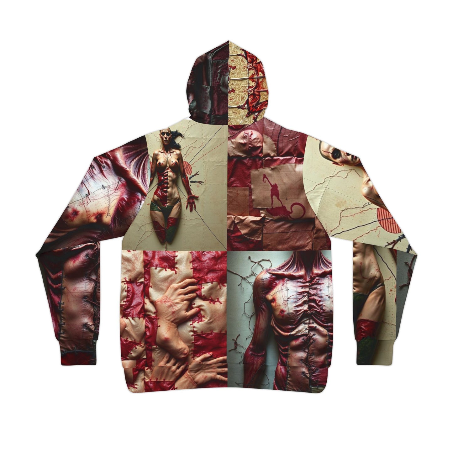 "Ungodly Skin" Ed Gein Inspired, Edgy Art Athletic Hoodie, Unique Graphic Sweatshirt, Streetwear Gift, Alternative Fashion, Unisex Hoodie for Creative Souls