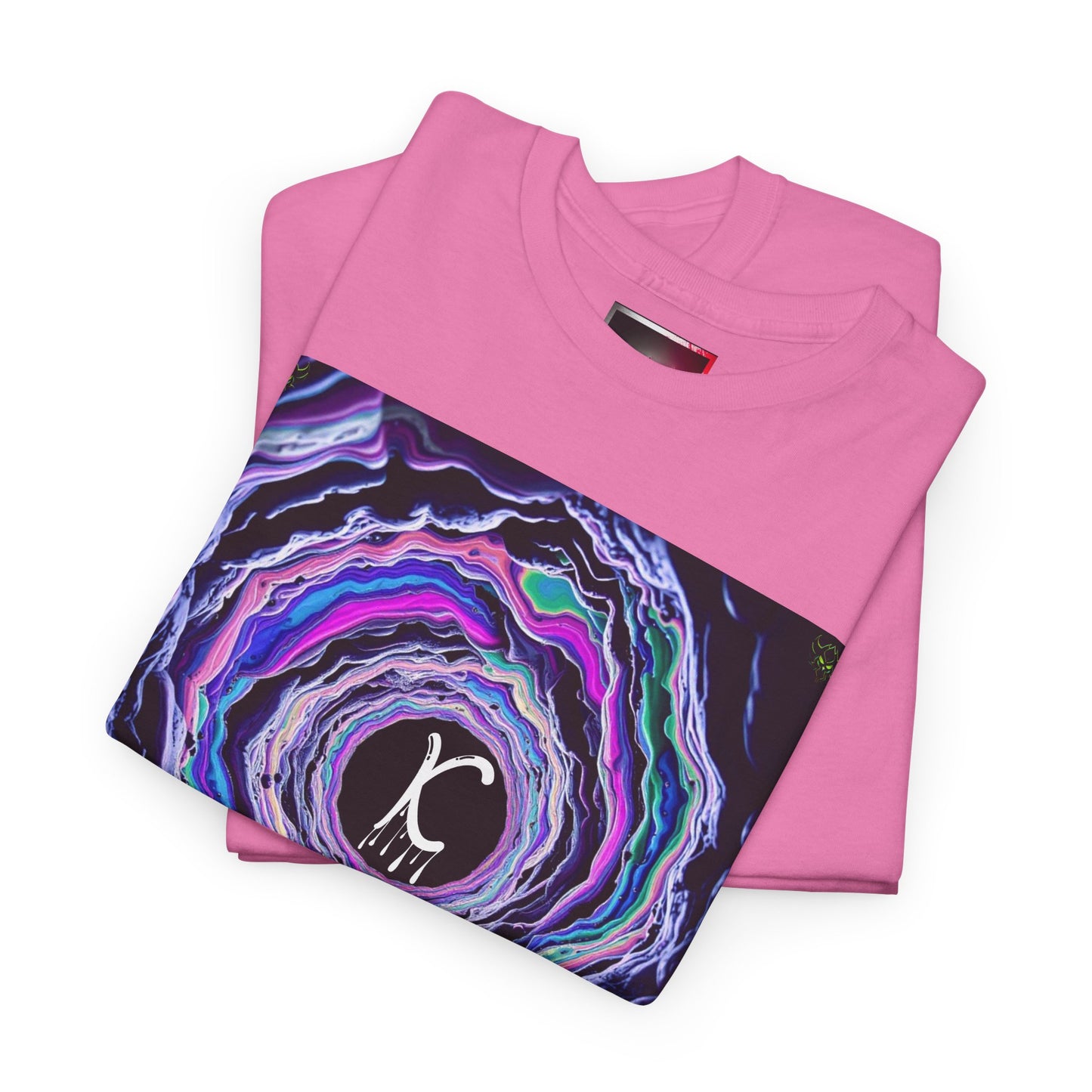 "K-Hole" Unisex Heavy Cotton Tee - Cosmic Swirl Graphic Tee for Trendy Vibes