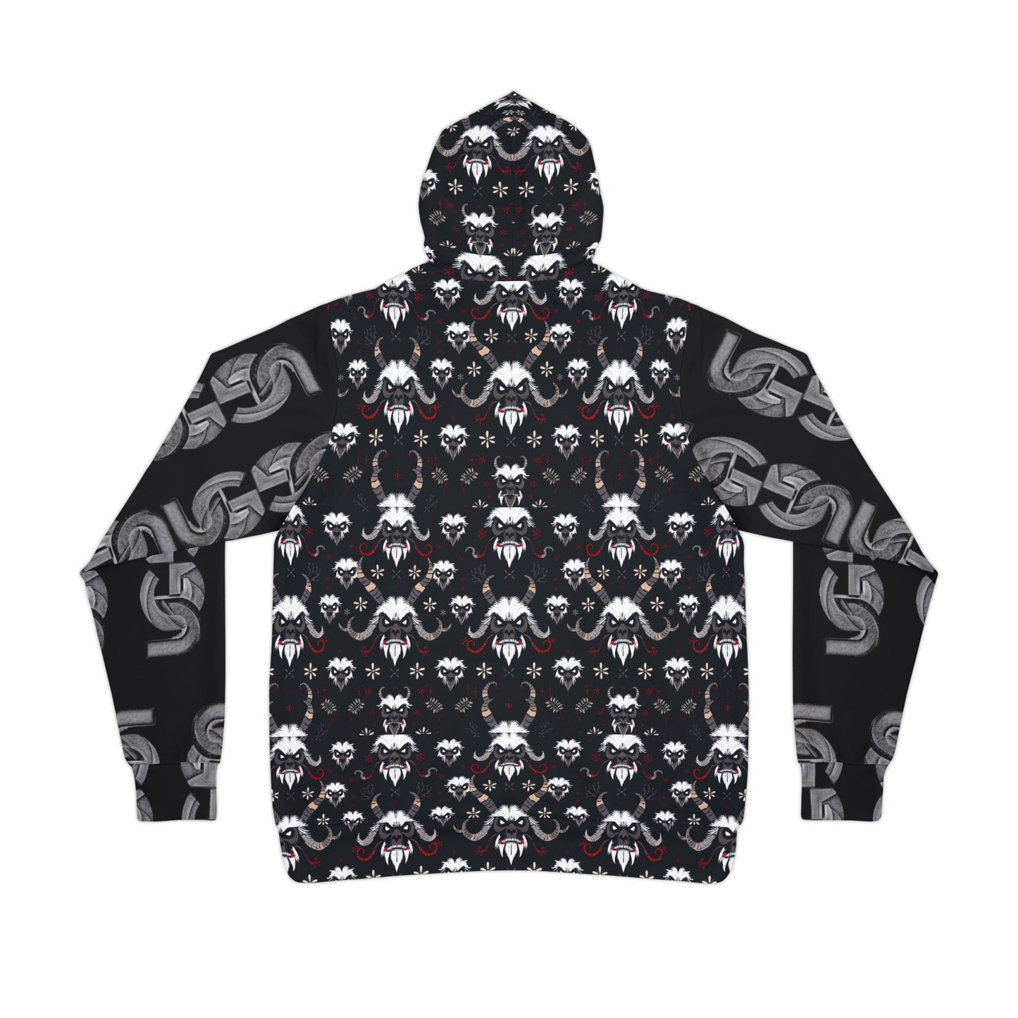 Krampus Athletic Hoodie — All-Over Print Gothic Sportswear