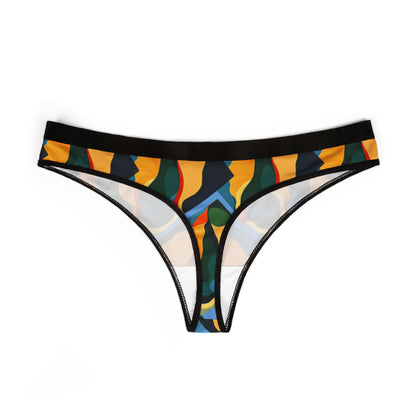 Colorful Abstract Women's Thongs - Comfortable & Stylish Underwear